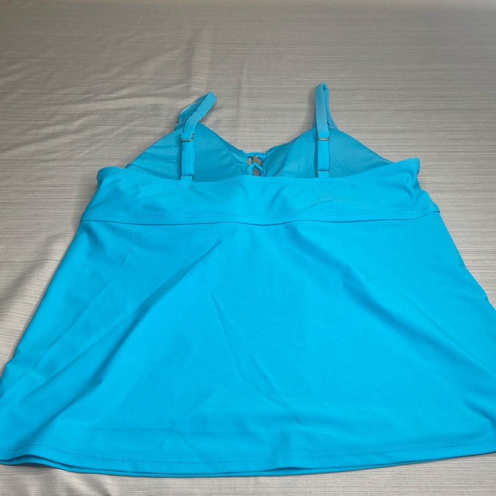 Time & Tru Women's Blue Tankini - Size L - Picture 2 of 5